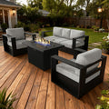 layinsun 4 piece oversized aluminum outdoor furniture set, main product view