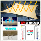 Amgo Custom Size 24' x 24' x 24' White Triangle Sun Shade Sail Order to Make Canopy Awning UPF50+ AGSLT, 95% UV Blockage, Water & Air Permeable, 200GSM Commercial Standard (We Customize)