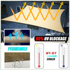 Amgo Custom Size 13' x 13' x 13' Red Triangle Sun Shade Sail Order to Make Canopy Awning UPF50+ AGSLT, 95% UV Blockage, Water & Air Permeable, 200GSM Commercial Standard (We Customize)