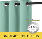 NICETOWN Room Darkening Curtain for Living Room - Energy Saving Thermal Insulated Grommet Room Darkening Curtain/Drape for Bedroom (1 Panel, 46 by 72, Aqua Blue)