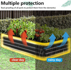 Vengarus 2 Pack 9x3x1FT Galvanized Raised Garden Bed Kit, Outdoor Metal Planter Box for Vegetables, Rectangular Steel Container, Easy Assembly (Black)