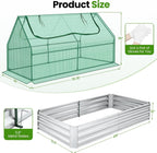 homdox 6x3x3ft galvanized raised garden bed with cover, package contents