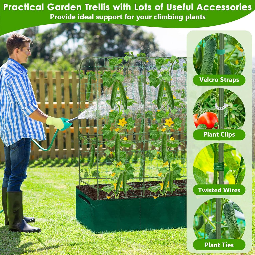 roadplum cucumber trellis for climbing plants with grow on a desk or shelf