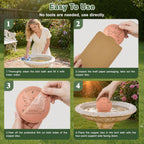 2 Pack Bird Bath Copper Disk, 0.6mm Thick 99.9% Pure Copper Cleaning Disc Plate for Physical Safe Water Purification All-Season for Outdoor Wildlife Bird Bowls Birdbaths Solar