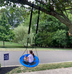 Tree Swing Hanging Straps Kit 4Ft, Robust, Reliable, and Flexible - Supports up to 2200 lbs - Effortless Setup with Sturdy Carabiners - Ideal for Hammocks, Swings, and Beyond (Black, 4FT)