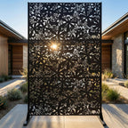 metal privacy screen outdoor 6ft – freestanding laser, main product view