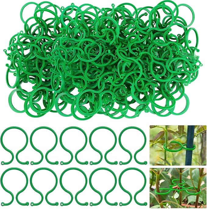 Hysagtek 200 Pcs Plant Clips for Climbing Plants Garden Clips Plant Support Clip for Tomato Gardening Clip for Support & Securing Plants