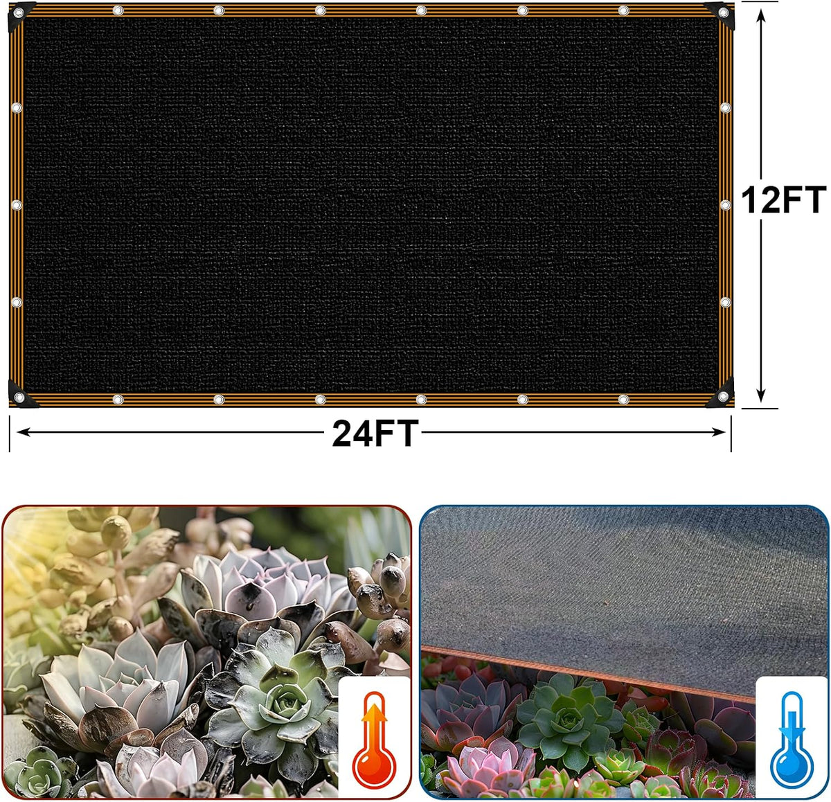 shade cloth - for garden 90% plant shades, package contents