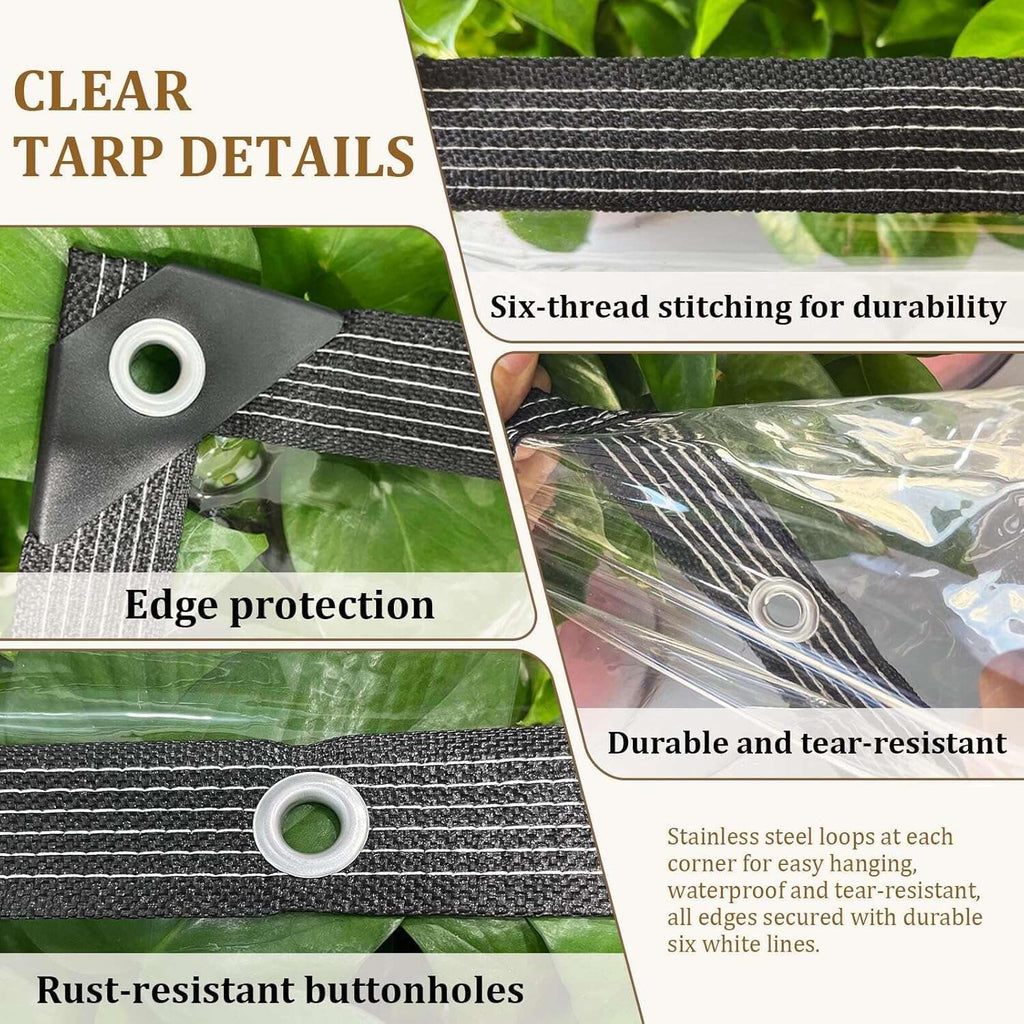 clear tarps heavy duty waterproof, clear vinyl tarp shown in use