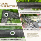 clear tarps heavy duty waterproof, clear vinyl tarp shown in use