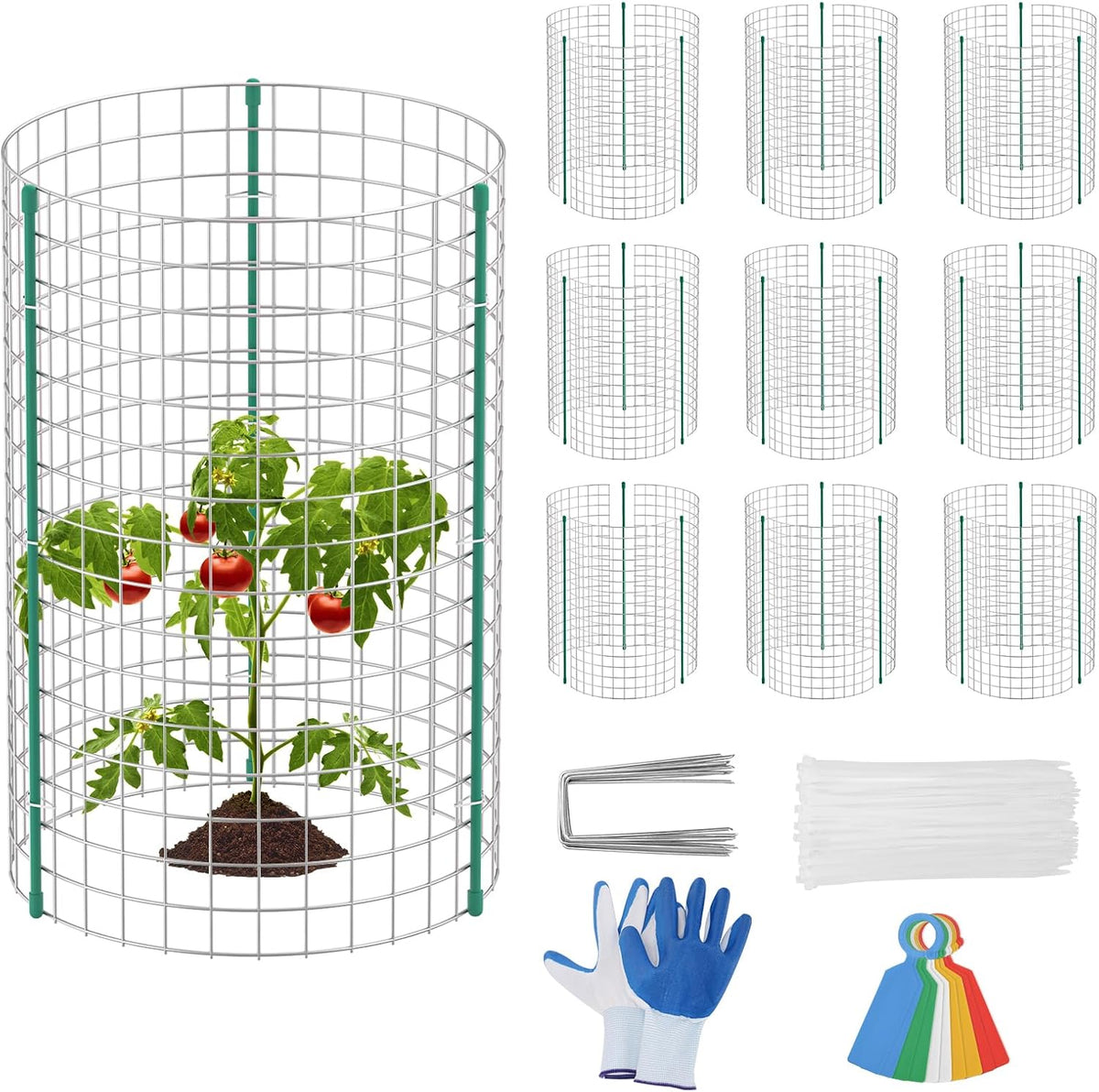 10 set plant protectors from animals, galvanized plant, main product view