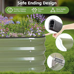 3-in-1 Modular Raised Garden Bed Kit - Adjustable Sizes (4x2x1ft, 3x3x1ft, 5x1x1ft) - Heavy-Duty Galvanized Steel Planter Box with Bracing Rods & Gloves for Vegetables, Fruits, Flowers