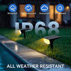 Solar Spot Lights Outdoor IP68 Waterproof, Ultra-Bright Performance，Simple Modes for Easier Operation, Auto On/Off，Solar Powered Landscape Lights for Garden, Yard, Pathway (Warm White, 6 Pack)