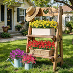 Alupssuc 24 Bundles Artificial Flowers for Outdoors Decoration, UV Resistant Silk Faux Daisy Flora Spring Fake Plastic Plants Greenery for Outside Indoor Yard Home Porch Window Box Decor, Mix 4 Colors