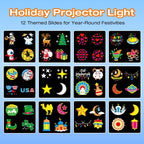 Halloween Christmas Projector Lights Outdoor, Holiday Decorations | Waterproof for 4th Jul, Valentine’s Day ,St. Patrick's Day ,Ramadan,decor for Garden, Home, Yard(11 Cards)