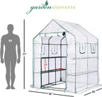 garden elements personal plastic indoor/outdoor standing greenhouse for showing dimensions