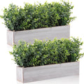 lyrow 2 pack eucalyptus plant,white,16.1 inch,white frosted pointed, main product view