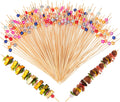 100 Pcs 8 Inch Long Pearl Skewers Cocktail Picks, Party Favors | Pearl Skewers for Wedding Birthday Baby Shower Party Fancy Bamboo Sticks Toothpicks for Appetizer Fruit Dessert Barbecue