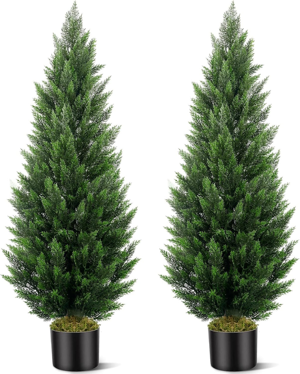 vitalismo 5ft artificial cedar trees set of 2, main product view