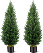 vitalismo 5ft artificial cedar trees set of 2, main product view