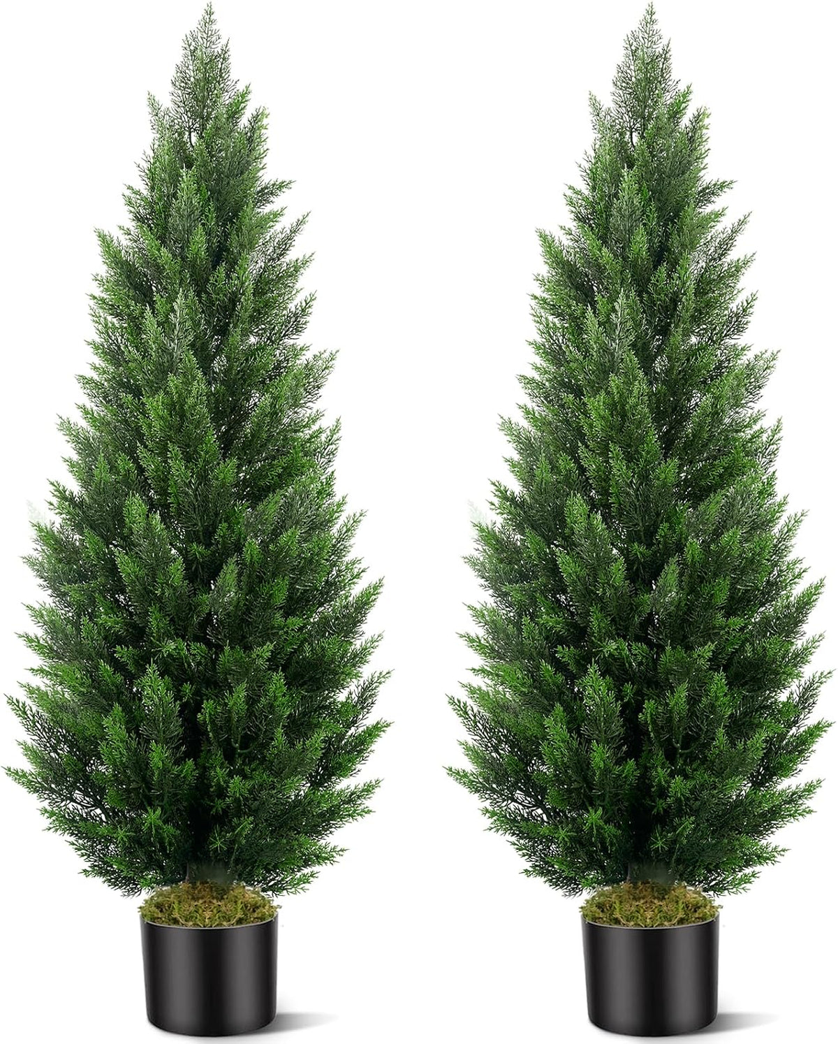 vitalismo 5ft artificial cedar trees set of 2, main product view