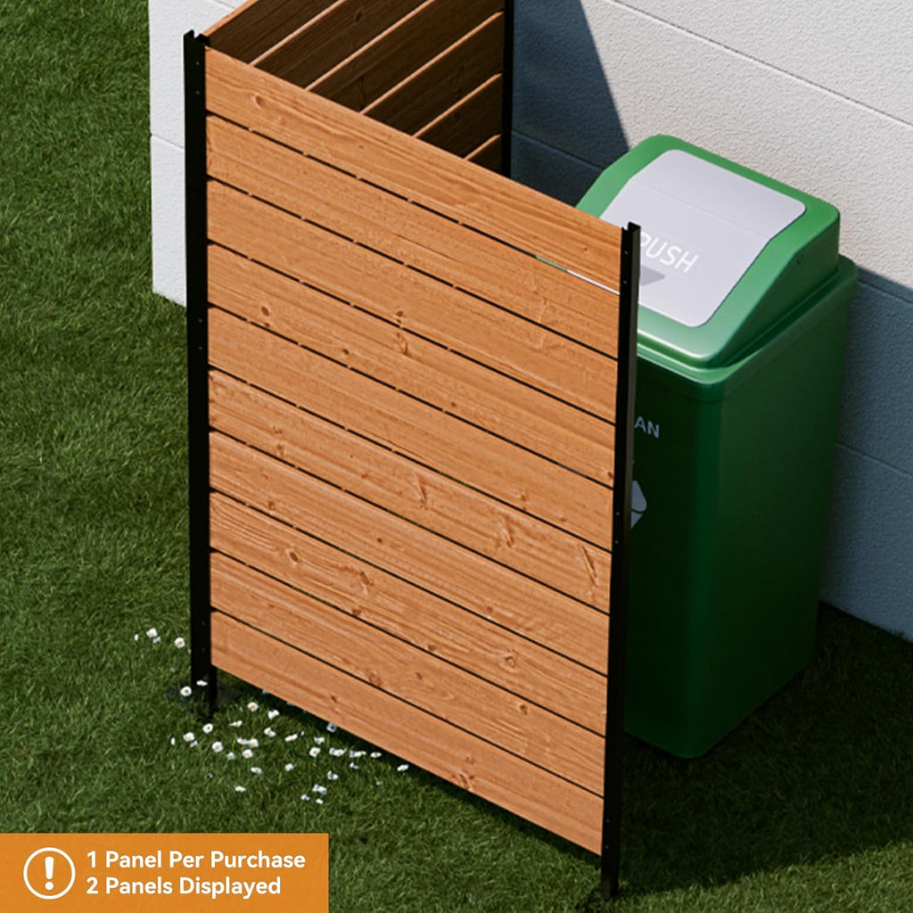 modern shade 5x3 privacy fence panels, cedar wood on a desk or shelf