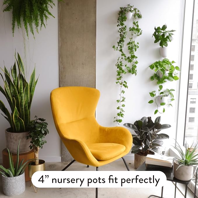 Make Good PlantPod Luxe - Self-Watering Wall Planters (Set of 6) - Easy to Water and Install - Lightweight - Design Your Own Vertical Garden - Wall Planters for Indoor Plants
