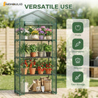 newbulig 27"x19"x63" mini greenhouse, with durable zipper door, package contents