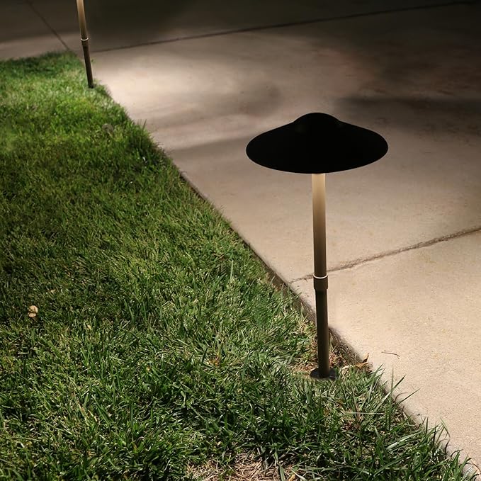 Lumina Lighting® 3W Landscape Lighting 12V Landscape Lights Low Voltage Landscape Path Lights Warm White Waterproof Outdoor Replaceable G4 LED Bulb for Garden Pathway Lawn Yard (Bronze, 8-Pack)