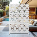 Outdoor Privacy Screen,72" H×47" W Metal Privacy Screen, Freestanding Privacy Fence Panels for Patio
