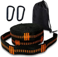 2pcs Hammock Straps with Carabiners, 2m/78.7inch Long & 7 Adjustable Loops Total- Quick & Easy Setup for Hammock,Swing. Extra Strong, Lightweight & Tree Friendly.