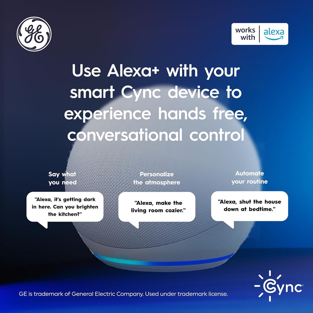 cync ge dynamic effects smart cafe lights, color, close-up detail