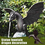 Dragon Spitters for Small Ponds,Animal Pond Fountains,Outdoor Water Feature Statue, Koi Fish Ponds Gardens Water Outlet Sprayer, for Balcony, Courtyard and Home