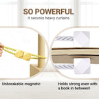 Hion Magnetic Curtain Tiebacks Golden 6 Pack, Curtain Tiebacks Buckles Holdbacks Holders Hooks Clip for Home Bedroom Office Decorative Thick or Thin Curtain