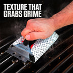 Proud Grill Q-Swiper Easy-Clean Grill Cleaner Set, Grate Cleaning Solution | Set -1 Bristle-Free Brush with Scraper & 25 Moist Cleaning Wipes, Grease & Grime Remover for Outdoor Grilling, Safe on Grills