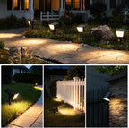 Philips 4 Packs Solar Spot Lights Outdoor Waterproof, 28 LED 3000K Solar Powered Landscape Pathway Lights, Dusk to Dawn Solar Spotlights for Garden, Yard, Lawn, Walkway, Driveway