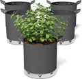 Self-Watering Grow Bags, 5-Pack 7 Gallon 420G Thick Nonwoven Fabric Pots with Reinforced Handles and Multi-Purpose Rings, for Low Stress Plant Training Fruits, Vegetables,and Flowers