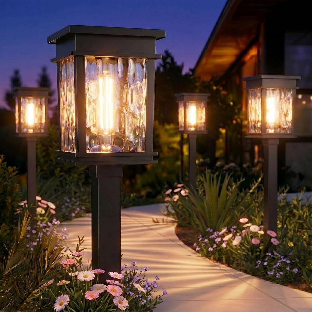 XMCOSY+ Solar Pathway Lights Outdoor, 6 Pack Solar Powered Garden Lights | 50 Lumens Adjustable Brightness, 2700K/4500K Color Dual-Temperatures, Auto On/Off IP65 for Lawn Walkway Landscape Lighting