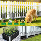 garden fence animal barrier - 5 panels, 13 showing dimensions