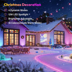 halloween spotlights outdoor 12w rgbw landscape lights for, side view