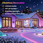 Halloween Christmas Spotlight Outdoor Color Changing Landscape Spotlights,12W RGBW LED Outdoor Spot Lights for Yard Garden Decor,Waterproof 110V Plug in Landscape Lighting with Remote,6 Packs