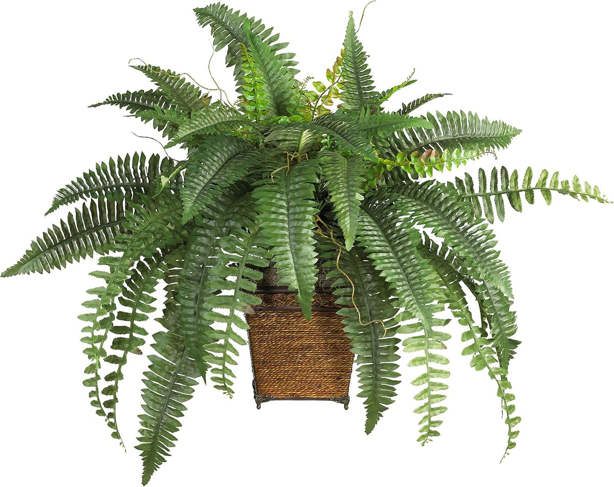 nearly natural 23 in artificial boston fern with, main product view