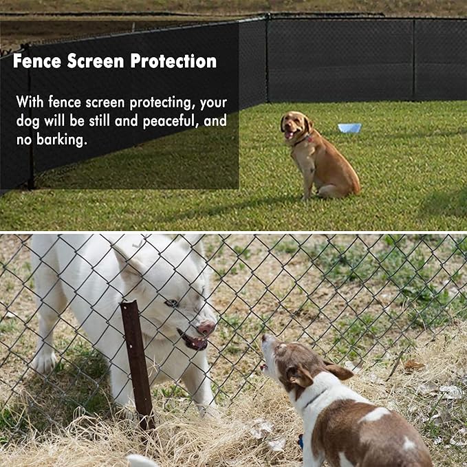 UPGRADE Privacy Fence Screen 8'x45' Black Outdoor 90% Visibility Blockage 170 GSM Mesh Shade Cover Panels for Backyard,Balcony,Home Decoration with Zip Ties,Customized Avaliable