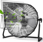 dbf 20" solar powered fan for outdoor, main product view