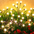 6 Pack Solar Garden Lights 48 LED, Solar Lights Outdoor Waterproof IP65, Decorative Garden Lights Solar Powered for Yard Patio Pathway Decor, Outside Fairy Firefly Lights Garden Gifts