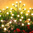 6 Pack Solar Garden Lights 48 LED, Solar Lights Outdoor Waterproof IP65, Decorative Garden Lights Solar Powered for Yard Patio Pathway Decor, Outside Fairy Firefly Lights Garden Gifts