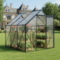 6x6 ft greenhouse, walk-in polycarbonate greenhouses with sliding, main product view