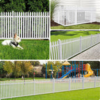 patio outdoor fence 36" hx84 l (1set) white shown in use