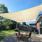 SUNLAX Sun Shade Sail 10' x 11' Butter Cream Rectangle Canopy Sail Shade Cover UV Block Permeable Sunshade Outdoor for Patio Backyard Deck Pergola (We Make Custom Size)