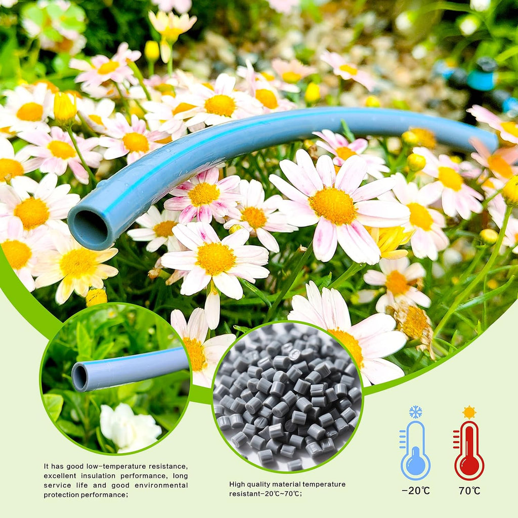 drip irrigation system 98ft, fast connect automatic irrigation, package contents
